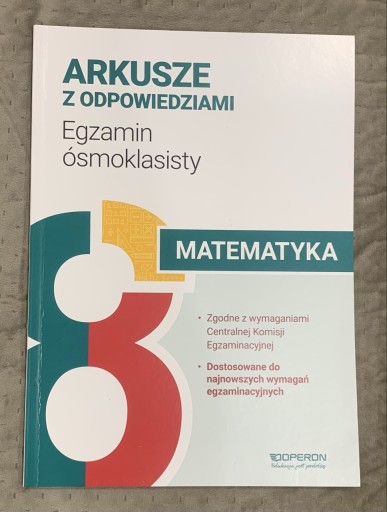 Zdjęcie oferty: Arkusze z odpowiedziami egzamin ósmoklasisty matematyka
