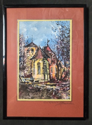 Zdjęcie oferty: Obraz akwarela Kościół w Kętrzynie
