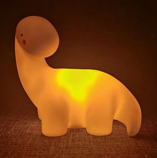 Zdjęcie oferty: Lampka nocna LED żółty dinozaur Bronto