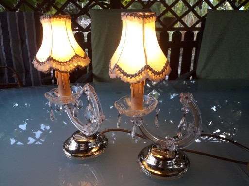 Zdjęcie oferty: Lampki kryształowe nocne, stołowe, szklane.