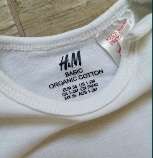 Zdjęcie oferty: 2x Body H&M 56 długi rękaw białe 