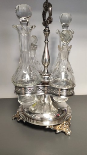 Zdjęcie oferty: Kabaret stołowy plater Christofle + Baccarat 1840r