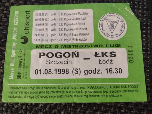 Zdjęcie oferty: Pogoń Szczecin - Łks Łódź     ulgowy