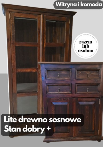 Zdjęcie oferty: Witryna i komoda lite drewno