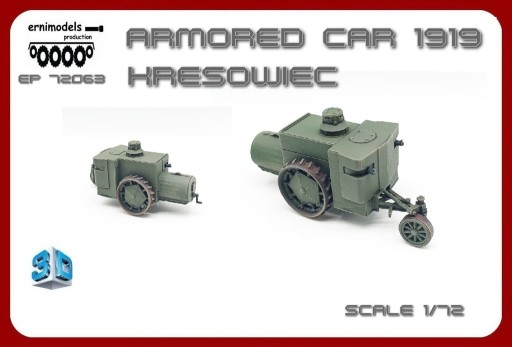 Zdjęcie oferty: Model z druku 3D Samochód pancerny 1919 KRESOWIEC 