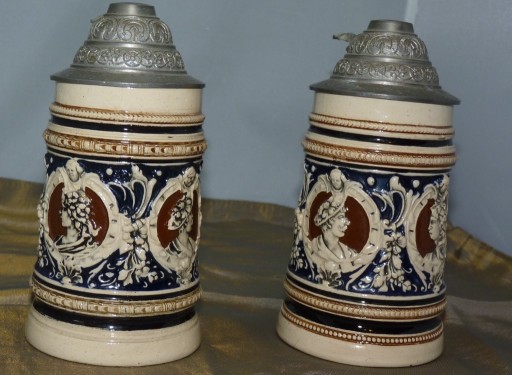 Zdjęcie oferty: Vintage Marzi And Remy M R Marked Lidded Niemieckie Kufle do Piwa