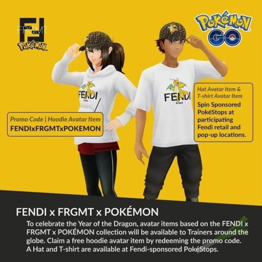 Zdjęcie oferty: FENDI x FRGMT Pokemon GO ubranie LIMITOWANE!