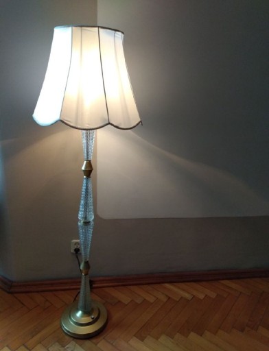 Zdjęcie oferty: Piękna kryształowa szklana lampa z abażurem