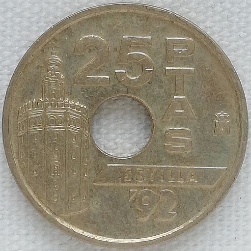 Zdjęcie oferty: Hiszpania 25 pesetas 1992, KM#905