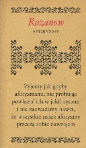 Zdjęcie oferty: Rozanow. Aforyzmy