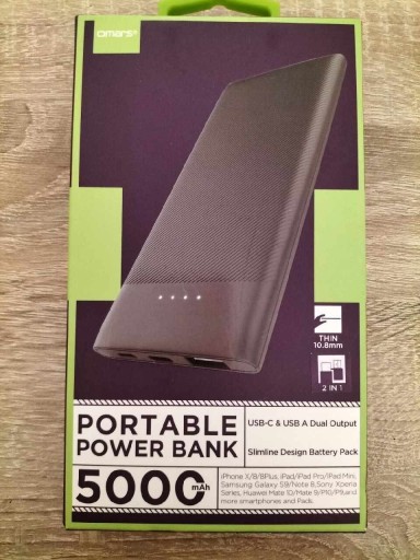 Zdjęcie oferty: Powerbank 5000 mAh Omars czarny