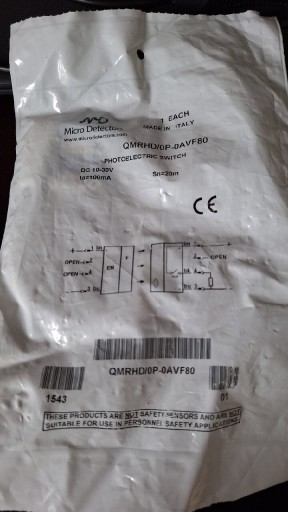Zdjęcie oferty: Bariera optyczna MicroDetectors QMRHD/0P-0AVF80 strefa 20m