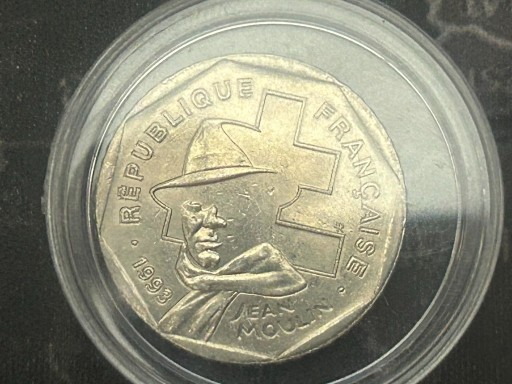 Zdjęcie oferty: FRANCJA - 2 franki - 1993 - Jean Moulin