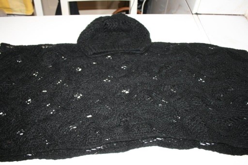 Zdjęcie oferty: zestaw czarna czapka +szalik komin ażur akryl+etui