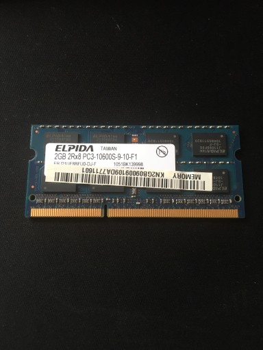 Zdjęcie oferty: Pamięć Ram 2gb ddr3 elpida do laptopa