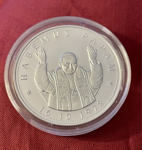 Zdjęcie oferty: Medal upamiętniający pontyfikat JP II, srebro