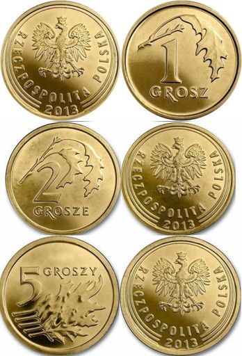 Zdjęcie oferty: 1, 2, 5 gr - mennica The Royal Mint 2013 + folder