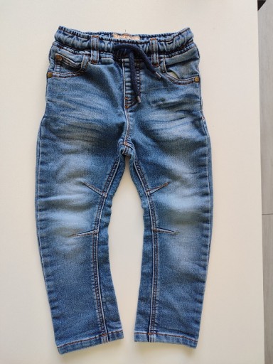 Zdjęcie oferty: Spodnie 97 jeansowe wiązane w pasie guma 