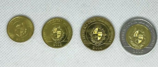 Zdjęcie oferty: 4 Coins Set | 4 Uruguay Coins UNC Set 2012 - 2015|