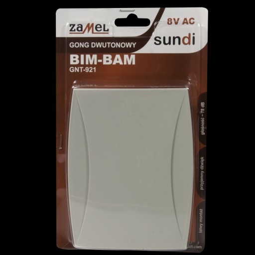 Zdjęcie oferty: ZAMEL BIM-BAM GNT-921 8V GONG DWUTONOWY BEŻOWY