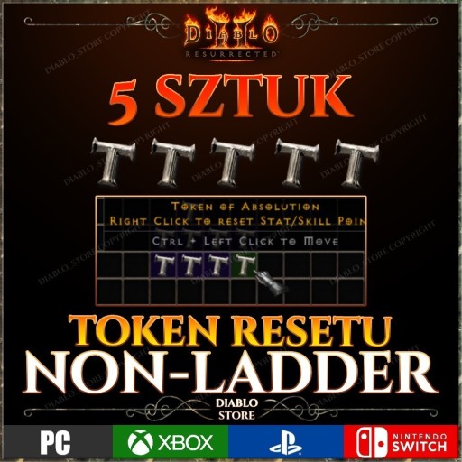 Zdjęcie oferty: Diablo 2 Resurrected Zestaw 5 Token D2R NON LADDER