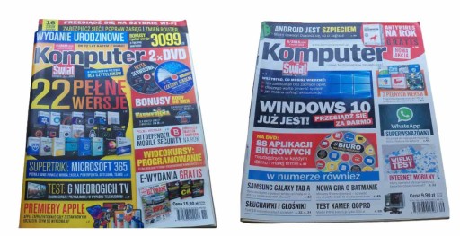 Zdjęcie oferty: Komputer Świat 2 numery: 11/2000 i 9/2015