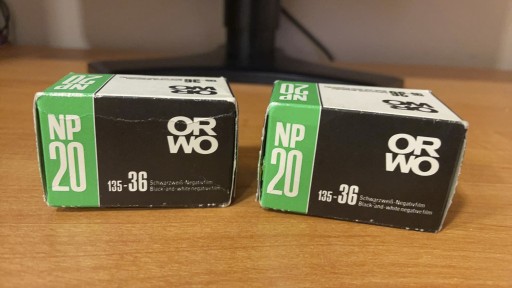 Zdjęcie oferty: Film czarno-biały ORWO NP20 exp. 1992 (2 rolki)