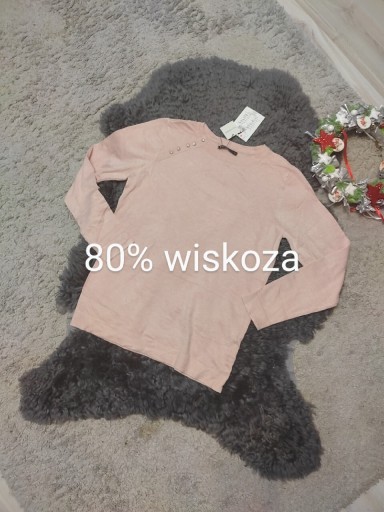 Zdjęcie oferty: Mohito puder róż sweter wiskoza M nowy