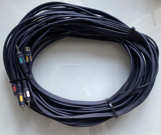 Zdjęcie oferty: Kabel wtyk SVHS + jack 3,5 mm- 3x  RCA - 10m