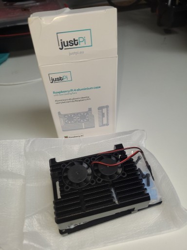 Zdjęcie oferty: Obudowa justPi do Pi 4B - aluminiowa z dwoma wentylatorami