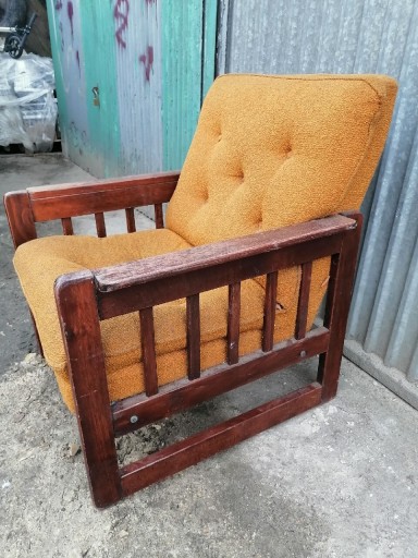 Zdjęcie oferty: PRL Retro/PRL stary solidny fotel do pokoju biura 