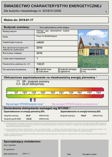 Zdjęcie oferty: Świadectwo Energetyczne Budynków