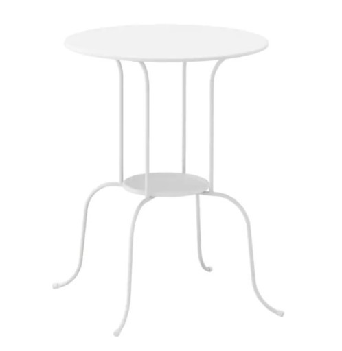 Zdjęcie oferty: Ikea Lindved stolik biały metalowy okrągły nocny