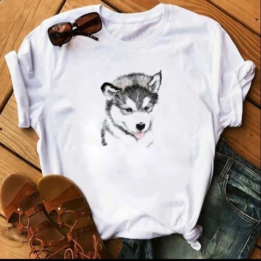 Zdjęcie oferty: Koszulka t-shirt lato pies siberian Husky S-XXL 