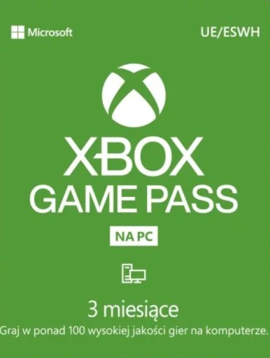 Zdjęcie oferty: Doładowanie XBOX Game Pass PC 