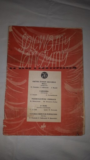Zdjęcie oferty: Śpiewamy i tańczymy - głos i fortepian - 76 (1957)