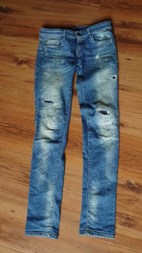 Zdjęcie oferty: Replay spodnie damskie jeansy 28/32 niebieskie przecierane rozciągliwe