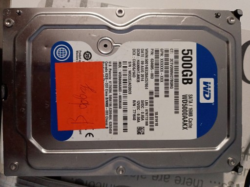 Zdjęcie oferty: Dysk twardy WD 500 GB GB HDD SATA III 3.5