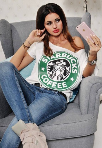 Zdjęcie oferty:  t-shirt bluzka STARBUCKS- OLA VOGA/ oversize