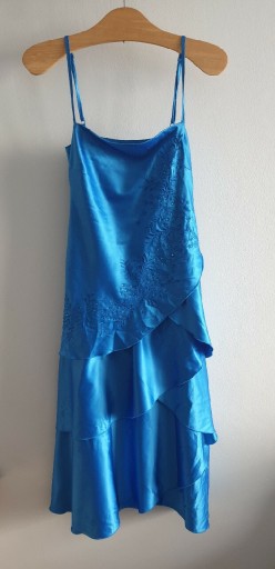 Zdjęcie oferty: Sukienka koktajlowa niebieska do kolan rozmiar S