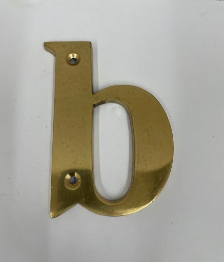 Zdjęcie oferty: Litera B b mosiądz miedź metal literka numer domu