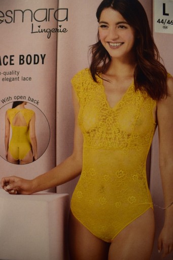 Zdjęcie oferty: Body z elegancką koronką żółte rozmiar  - L