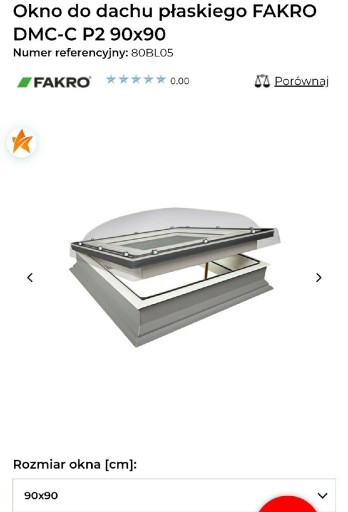 Zdjęcie oferty: Okno na dach płaski FAKRO DMC-C2 P2 90x90 Nowe