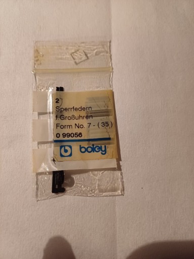 Zdjęcie oferty: Jest to opakowanie z zapadkami do zegarów (Sperrfedern f. Großuhren) Boley