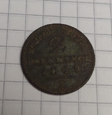 Zdjęcie oferty: (738) Prusy 2 pfennig 1849A