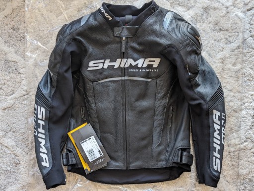 Zdjęcie oferty: Kurtka motocyklowa SHIMA STR 2.0 BLACK r. 48 skóra