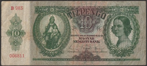 Zdjęcie oferty: Węgry 10 pengo 1936 - B983