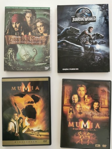 Zdjęcie oferty: Mumia 1 i 2, Jurassic World, Piraci z Karaibów 2