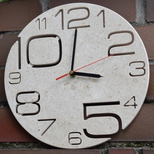 Zdjęcie oferty: Kamienny zegar ścienny z białego marmuru 