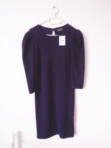 Zdjęcie oferty: NOWA fioletowa sukienka sweterkowa C&A srebrna S/M